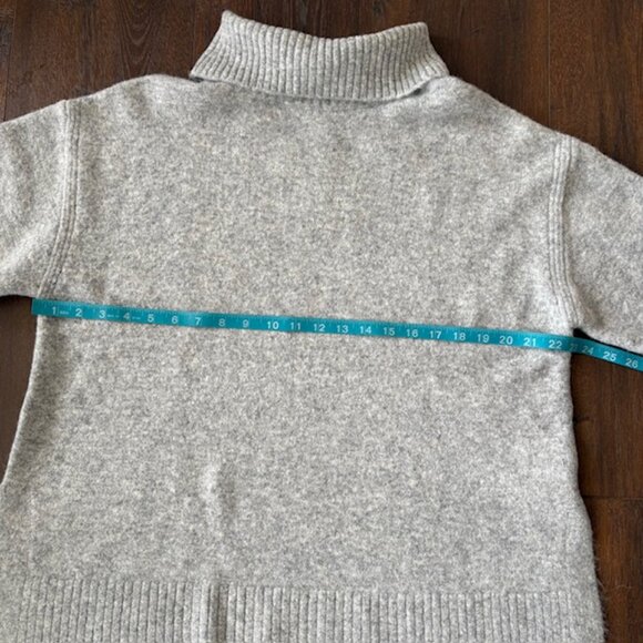 Gibson & Latimer Womens Wool Blend Ribbed Turtleneck Heather Gray Sweater-NWT-L - Picture 3 of 12